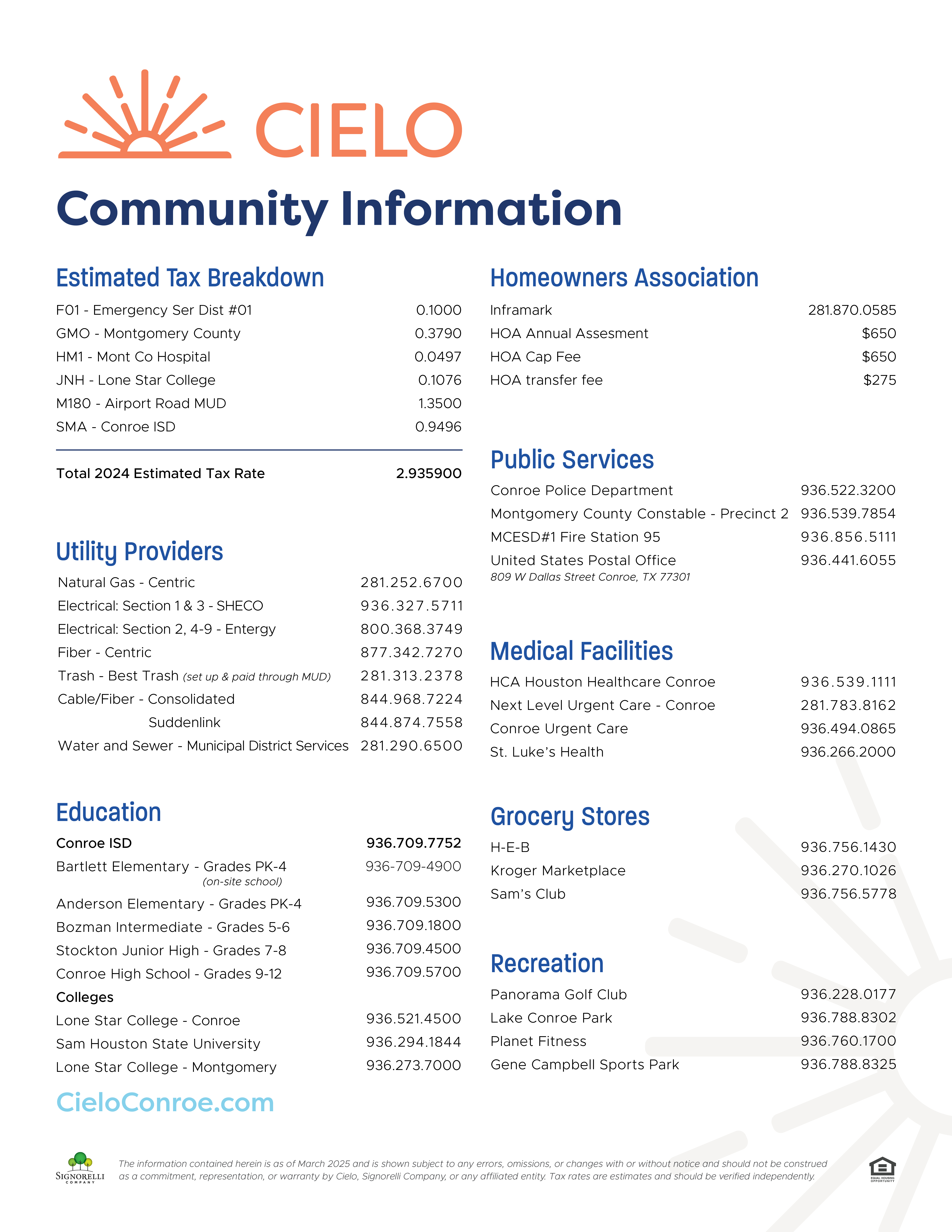Community Information Sheet