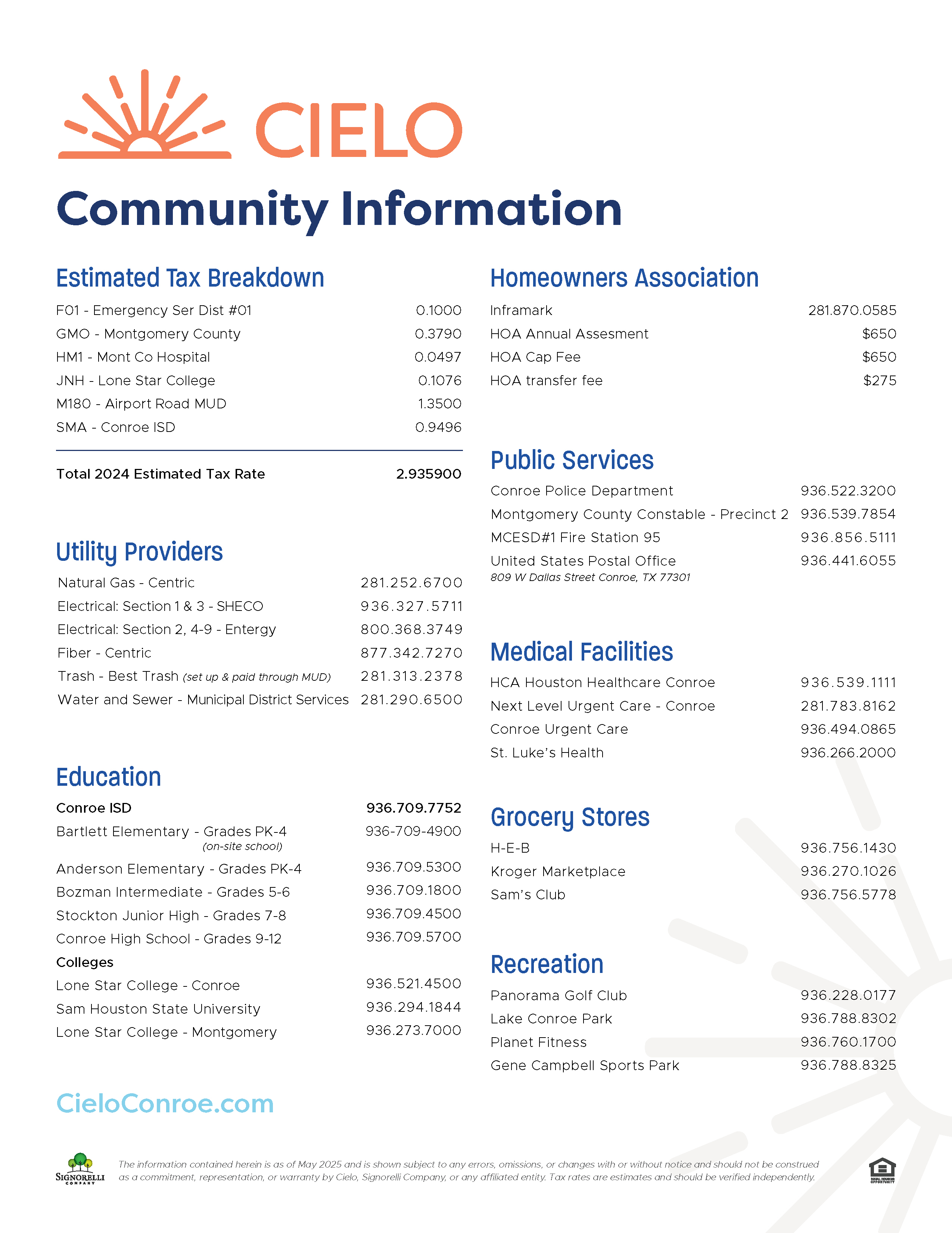 Community Information Sheet